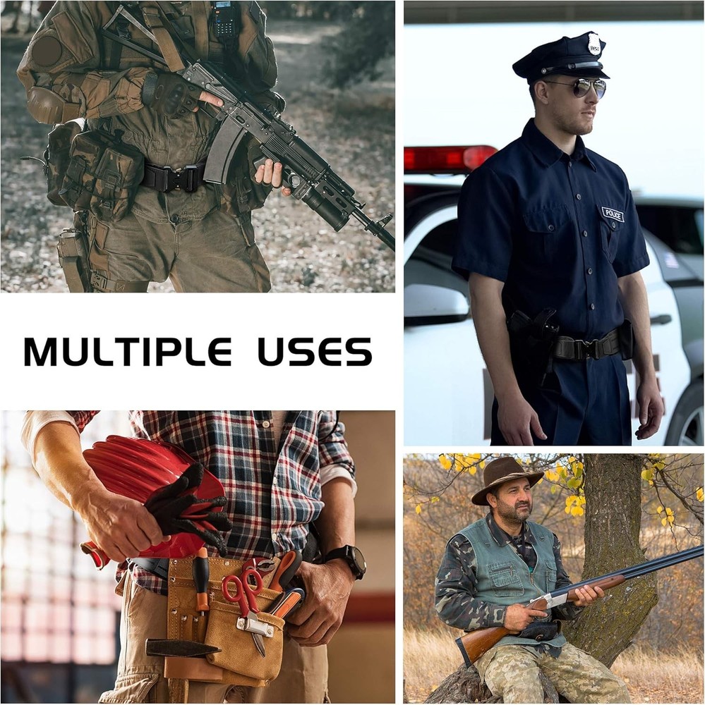 Adjustable Heavy Duty Tactical EDC Belt with MOLLE Quick Release System