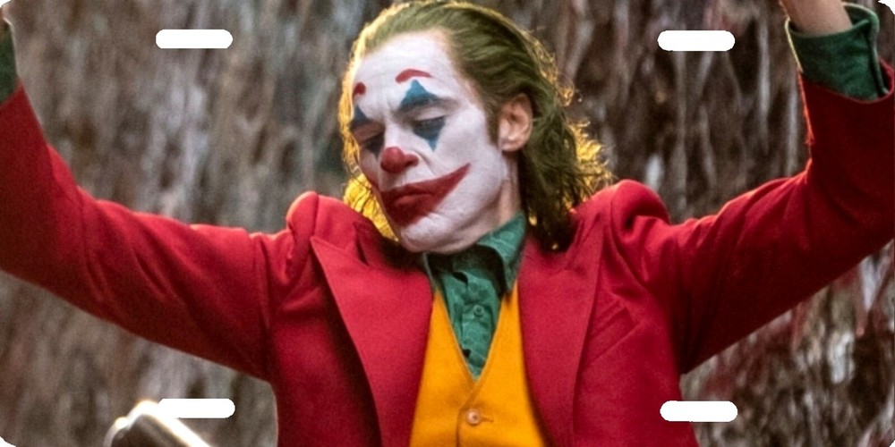 Joker Joaquin Phoenix DC Comics Officially Licensed Aluminum License Plate Sign