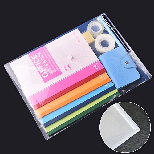 30pcs Plastic Envelopes, Clear Reusable Poly Envelope Waterproof File Folder