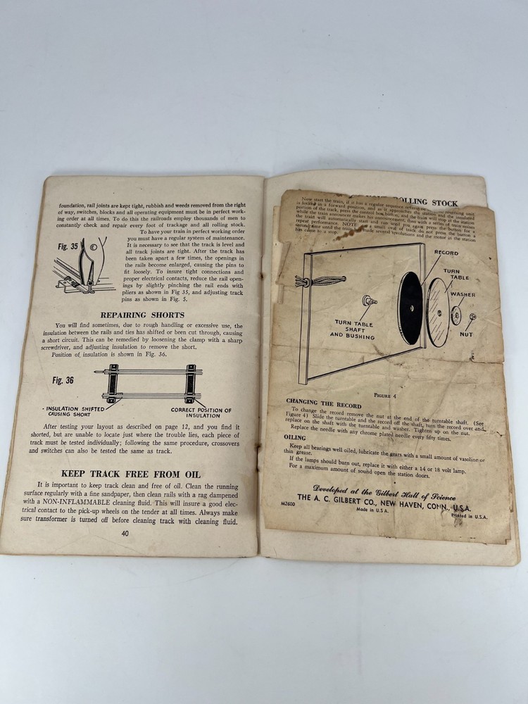 1947 American Flyer Instructions, Suggestions & Helpful Hints Booklet