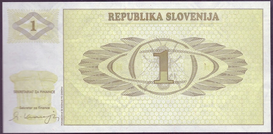 [BANKNOTES] SLOVENIA 1 TOLAR