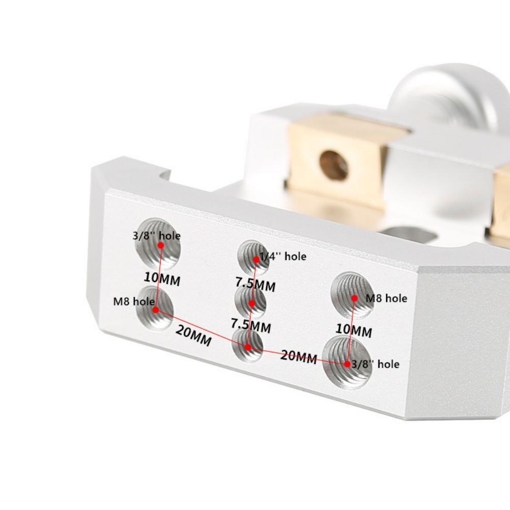 Double Fixed Dovetail Clamp with Brass Screw&Locking Screws for Telescope