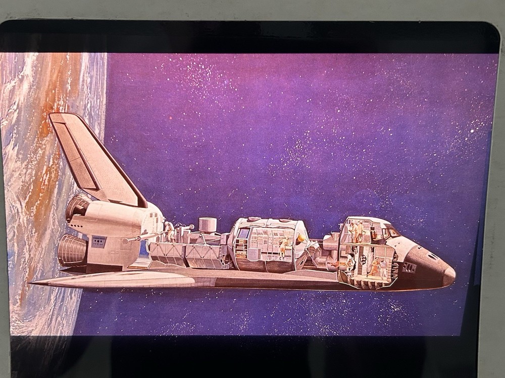 1978 NASA KSC Space Shuttle Orbiter Cross-section View Presentation Transparency