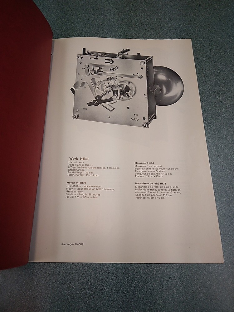 Vintage KIENINGER Clock Catalog