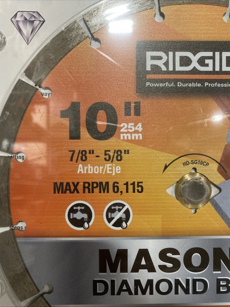 RIDGID 10 in. Segmented Diamond Blade