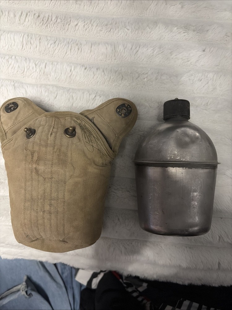 Old Millitary Canteen Water Bottle
