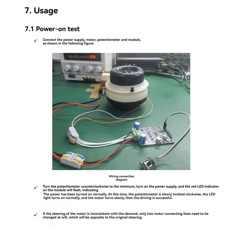 DC 6-80V BLDC Three Phase Brushless DC Motor Controller PWM High Performance - 19952