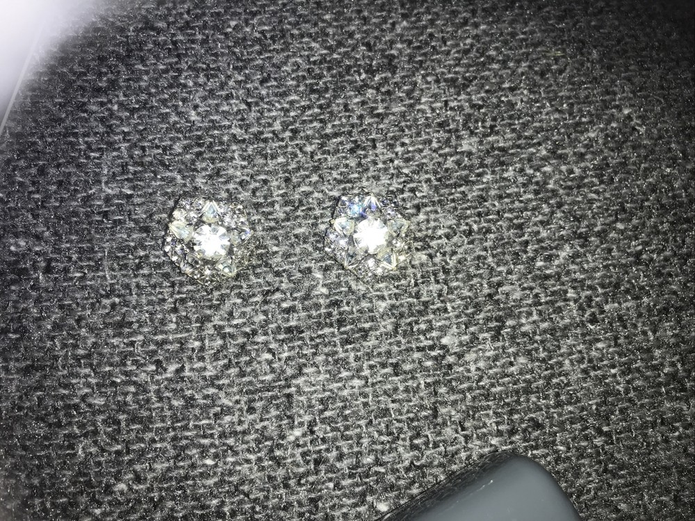 Stunning Rhinestone Clip Earrings
