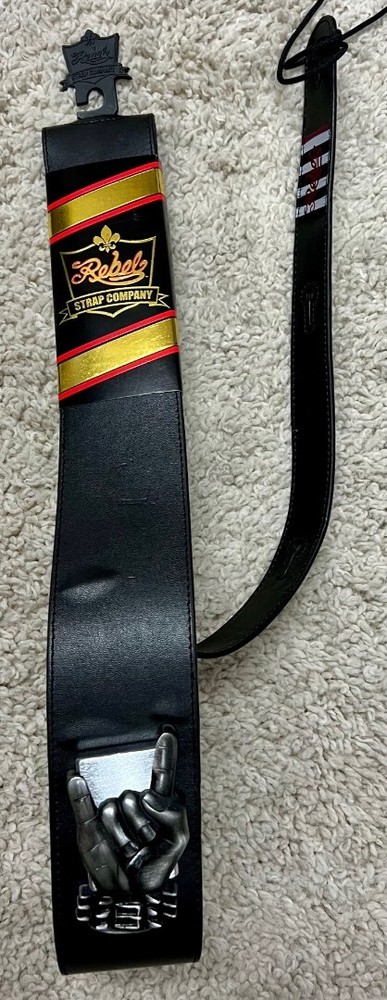 Rebel Strap Co. ROCK IT Adjustable 2.5" Duralon Guitar Strap w/ Working Lighter!