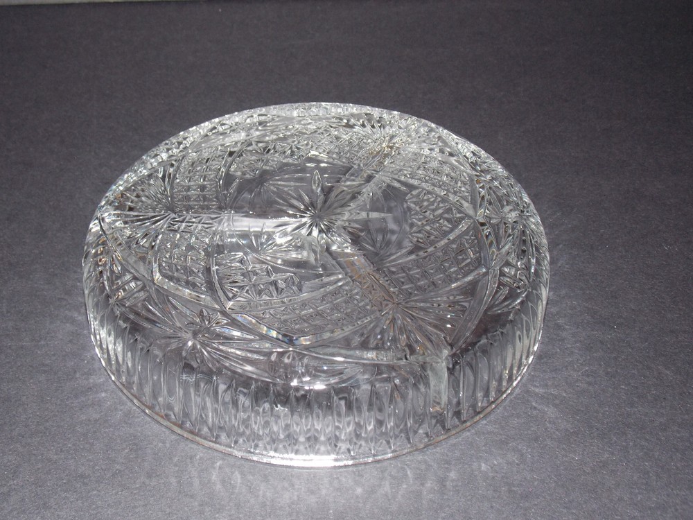 LIBBEY "Clarion" Round Glass Divided Serving Dish
