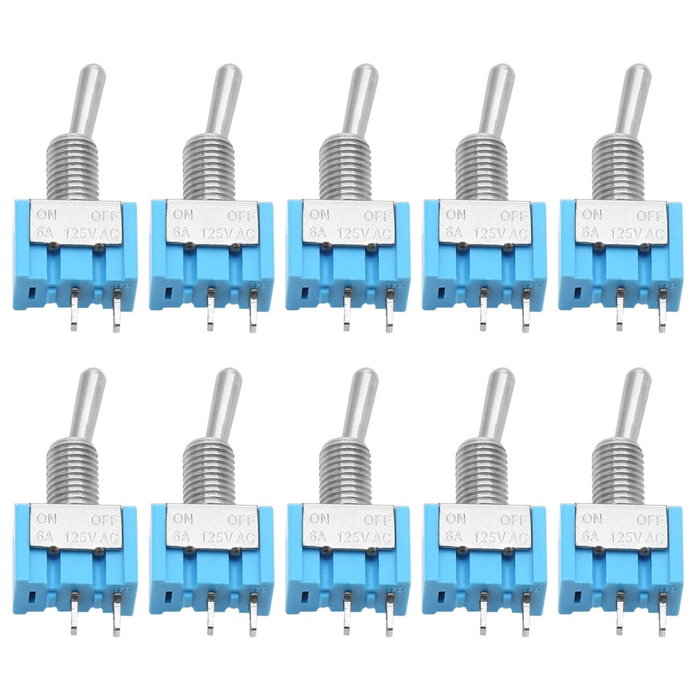10PCS Mini Toggle Switch SPST 2 Pin 2 Position ON/Off Small Toggle Switch Min...