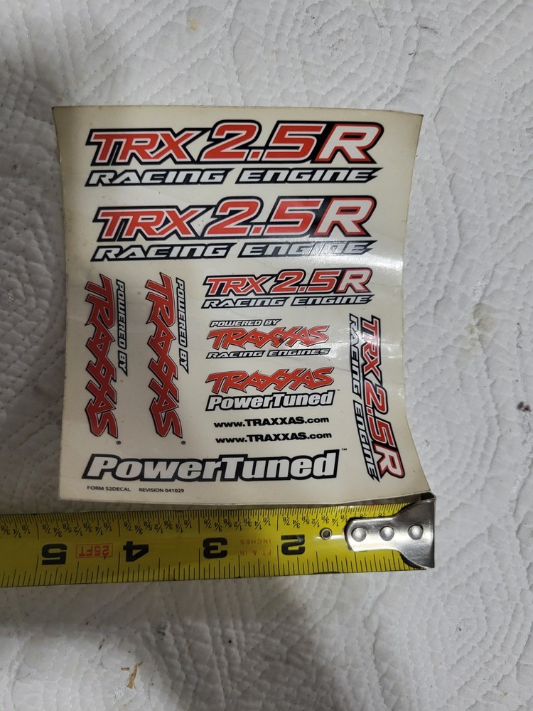 Traxxas 2.5R Nitro Engine Decal Sheet