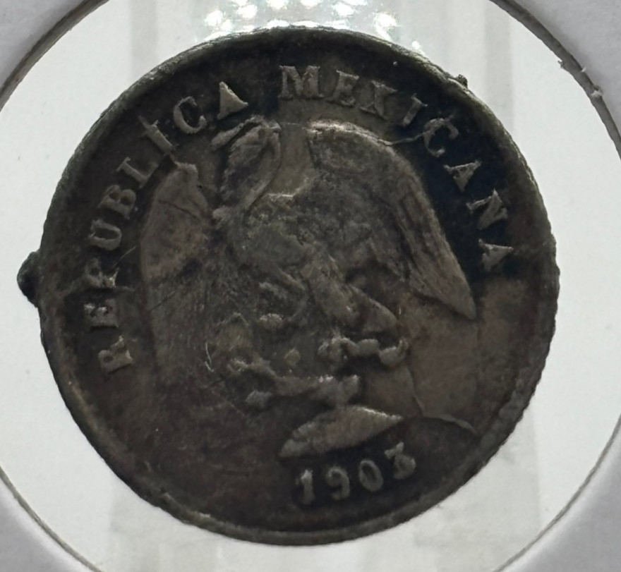 1903 Zs Mexico 5 Cent coin