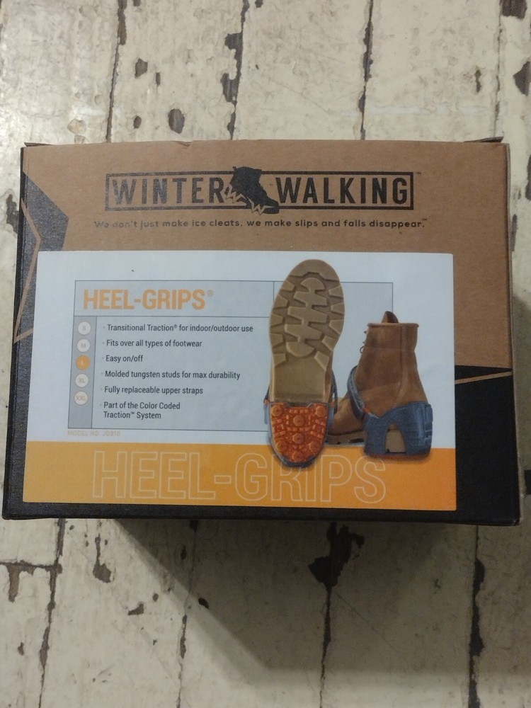 Winter Walking Heel-grips Ice Cleats.. Large