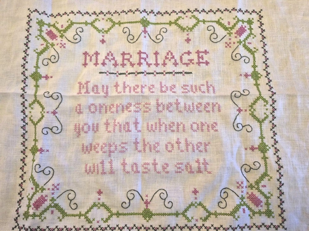 Completed Cross Stitch Unframed