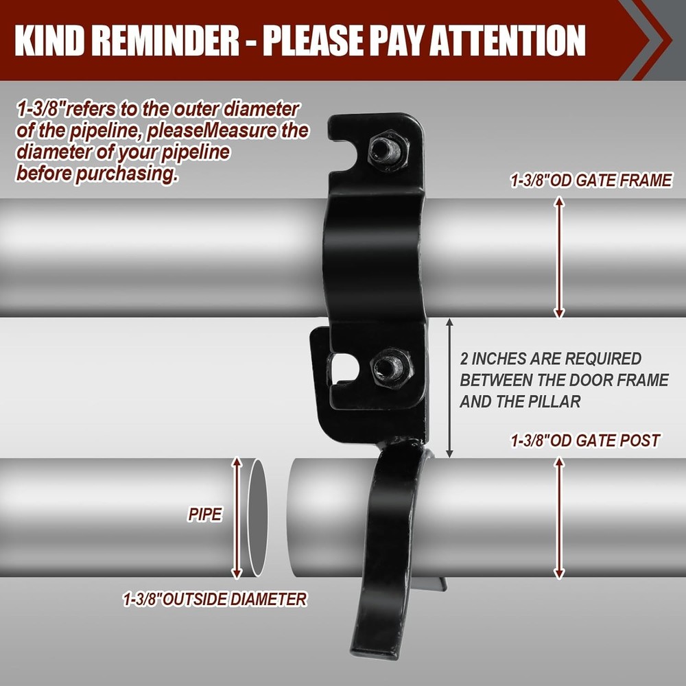 1-3/8" Galvanized Gate Latch - Effortless Operation & Installation