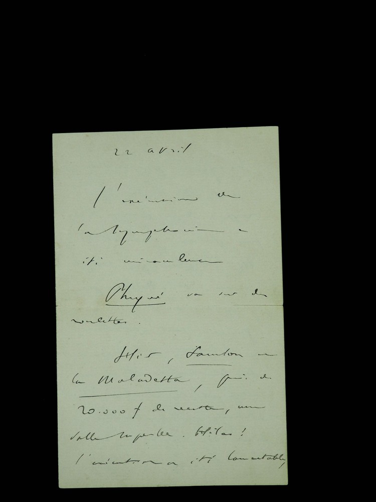 Camille SAINT SAENS - Autograph Letter