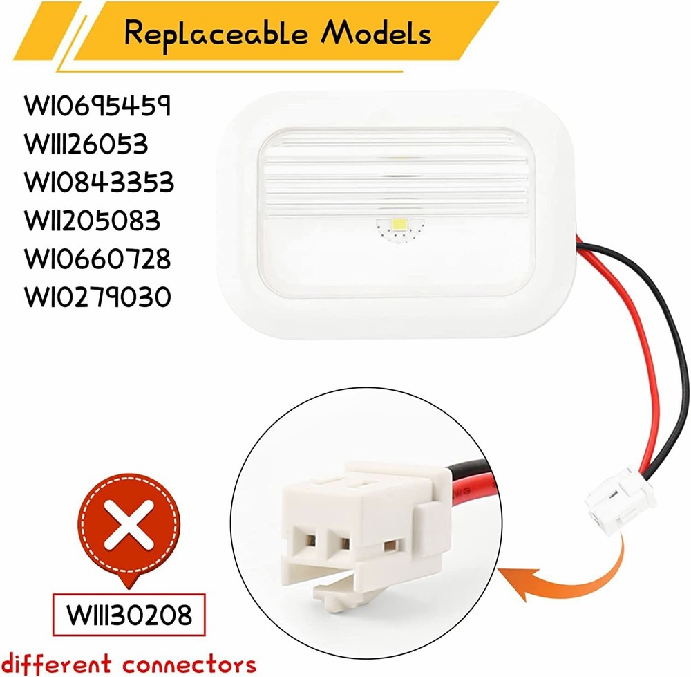 LED Light W10695459 Module Assembly w. maytag for Whirlpool Refrigerator