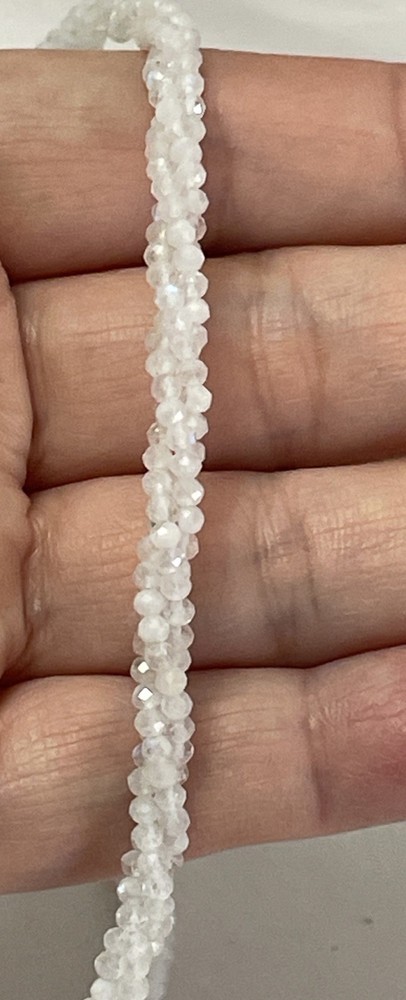925 Stone Bead Necklace 27” Long