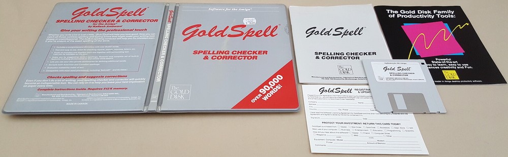 Gold Spell ©1986 Spell Checker for Textcraft Scribble Etc for Commodore Amiga