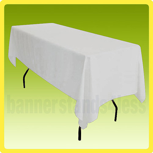 60x102 Table Cover Tablecloth Rectangle Wedding Banquet Event - WHITE