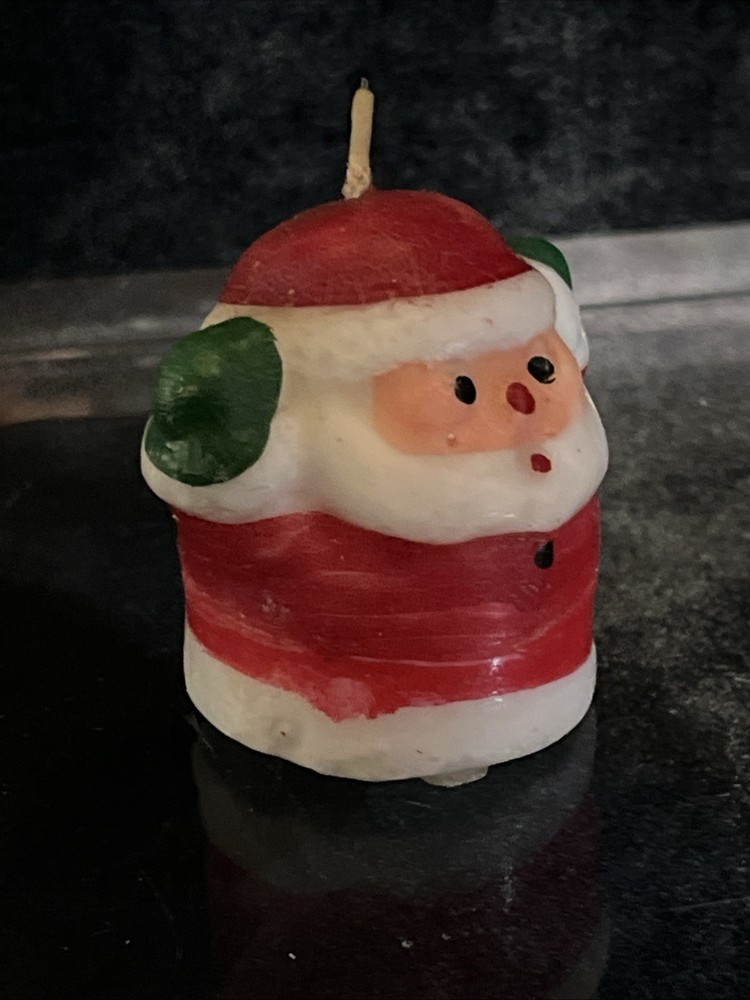 Mini Santa Candle 1.5” Vintage