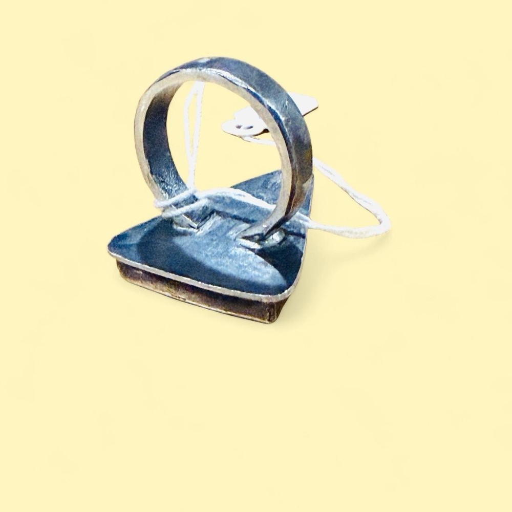 Turquoise Silver Handmade Ring Size 7.5