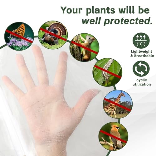 4 Pack 10x10ft Fruit Tree Netting - Bird Proof Tree Nets for 10x10ft(4Packs)