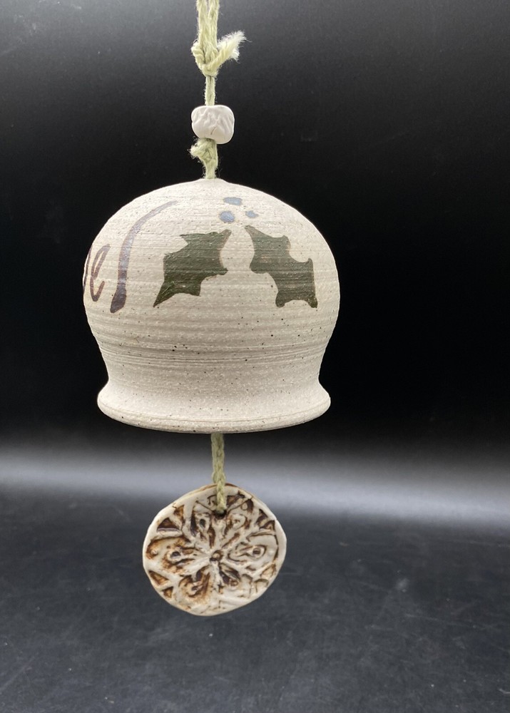 Noel Christmas Pottery Bell or Wind Chime