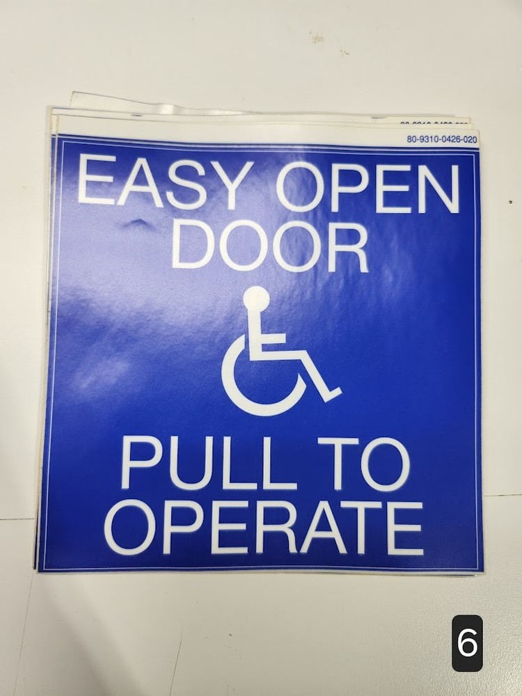 6 x 6 Blue Vinyl Handicap Accessible Sticker