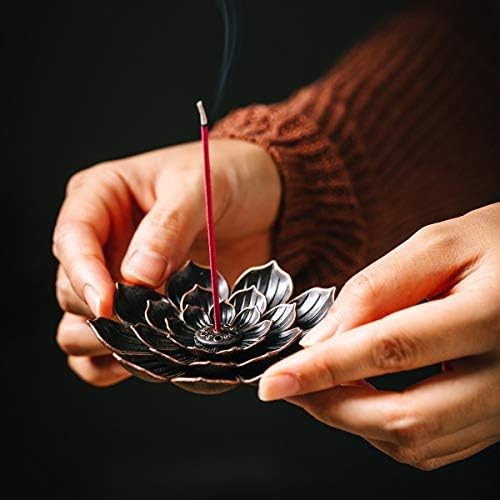 2-Pack Brass Lotus Incense Stick Holders Burner