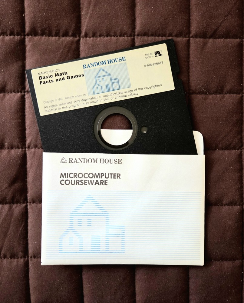 TRS-80 Random House Basic Math Fun & Games Courseware with disk