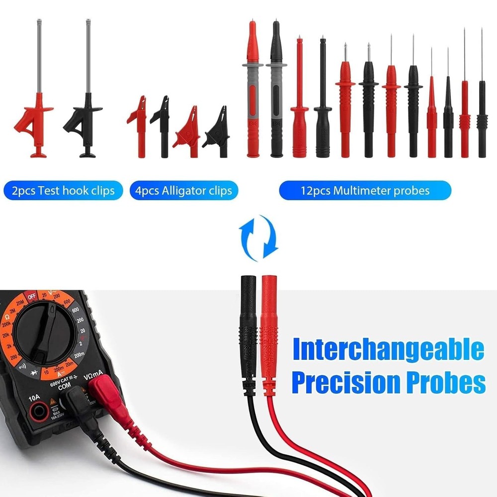 Professional 25PCS Electrical Leads Set for Precise Multimeter Testing