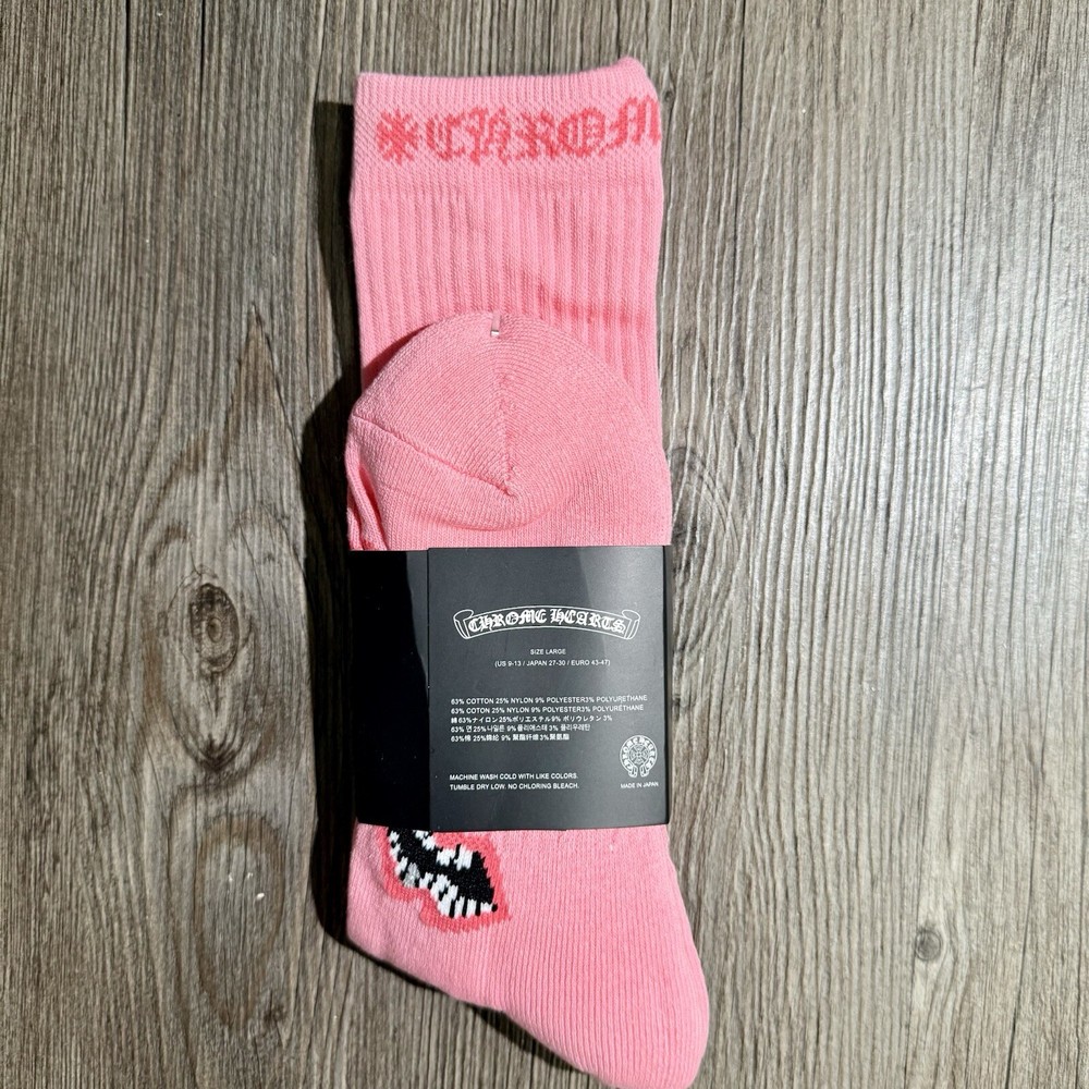 Chrome Hearts Matty Boy Pink Chomper Socks