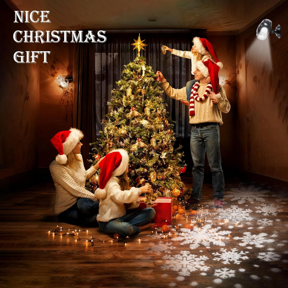 Christmas Projector Lights Outdoor, Dynamic Snowflake Projector with Remote Cont