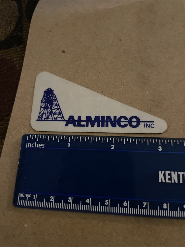 Vintage Alminco Gopher Australia Coal Mining Hat Sticker Decal Emblem