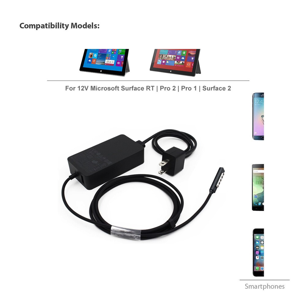 Original Genuine OEM USB Charger Microsoft Surface Surface Pro 2 1 RT 1536 Cord