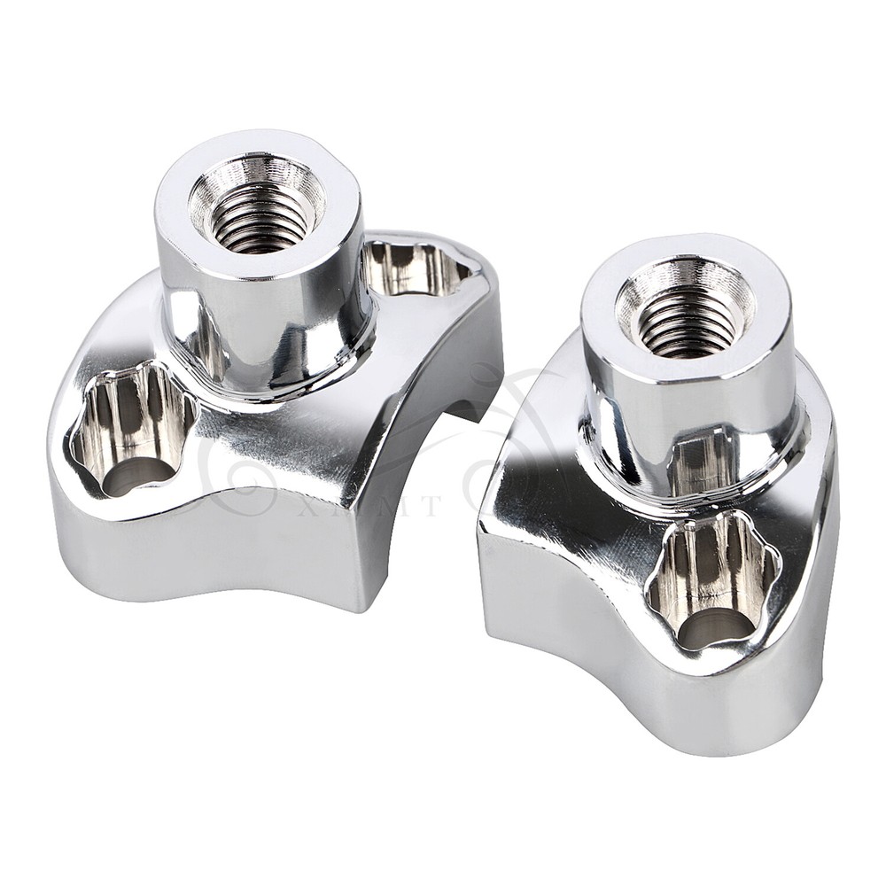 Chrome 1.7" Handlebar Risers Bottom For Harley Dyna Super Glide Road King FLHR
