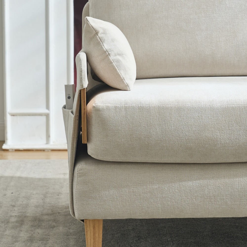 Convertible Sleeper Sofa Bed Multi-Functional Folding Recliner Chairs w/ Pillows