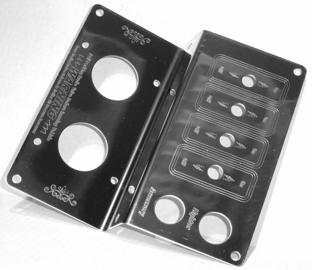 Control Panel for Peterbilt Lighter Tractor/Trailer 4 Switch Stainless GG#68331