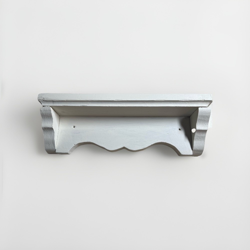 Vintage Wooden Shelf White