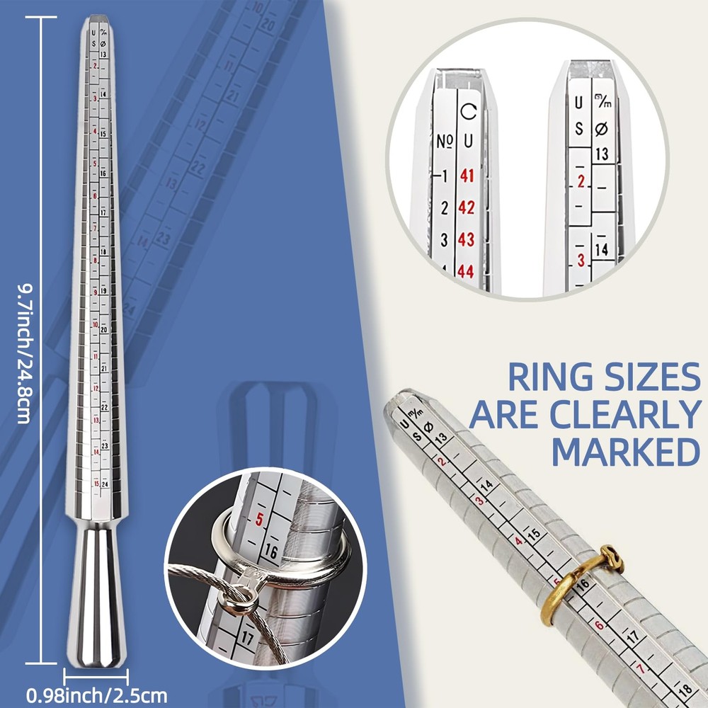 Ring Sizer Mandrel Making Tool Shaper Fix Bent Rings Silver