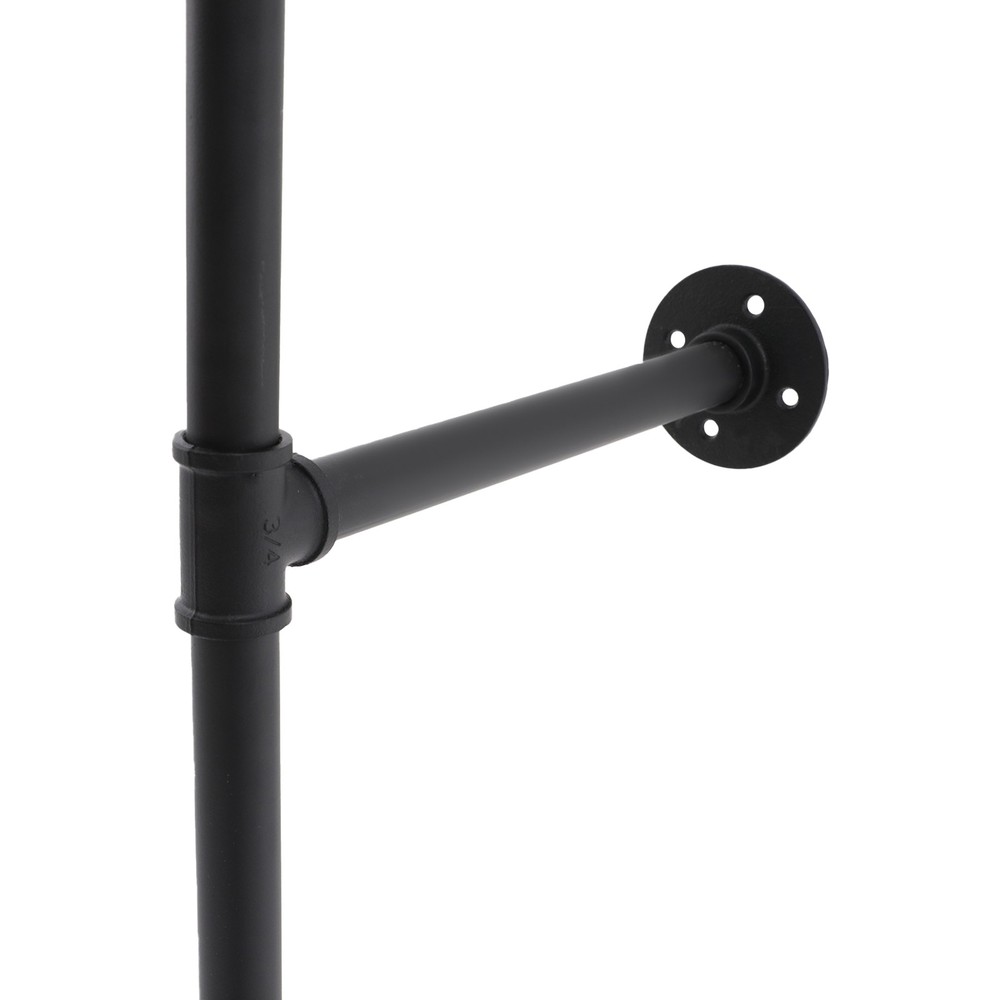 Wall-Mounted Clothing Rack, Industrial Style Heavy Duty Storage Solution