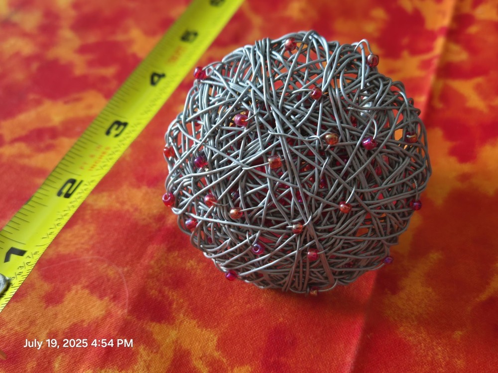 Handmade Beaded Bird In Nest