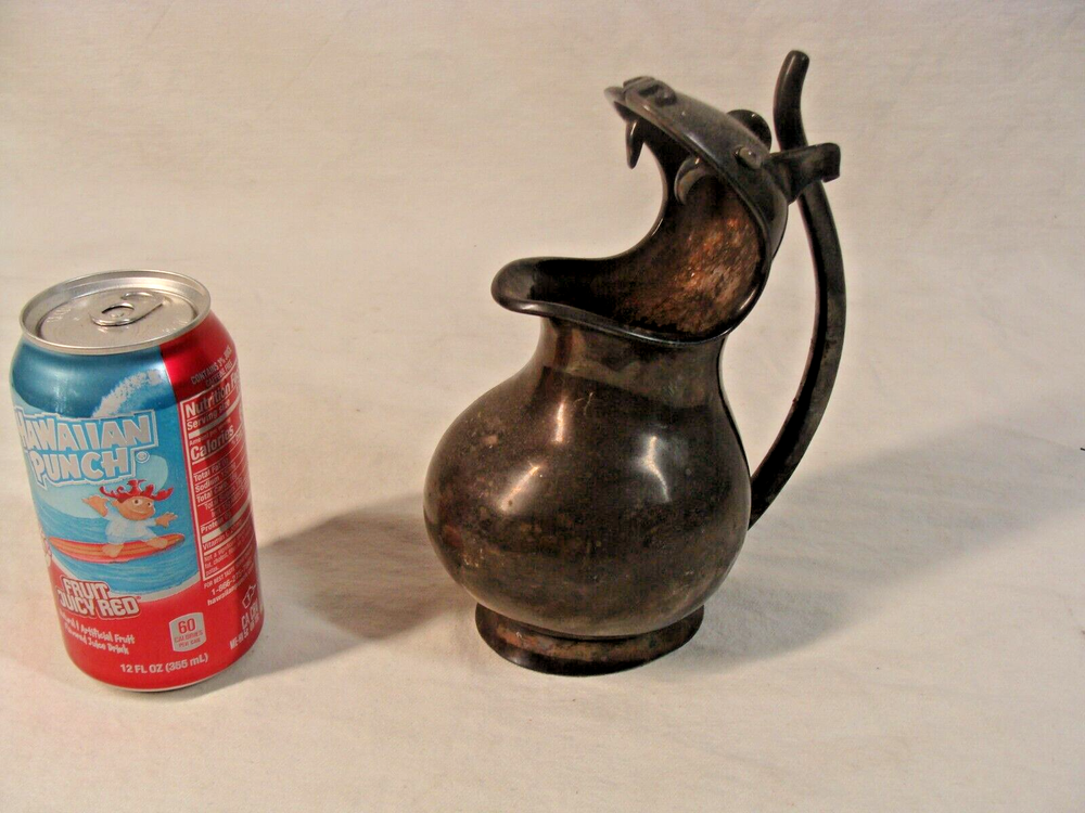 Antique 19C Silverplate Figural Mouse Form Pitcher