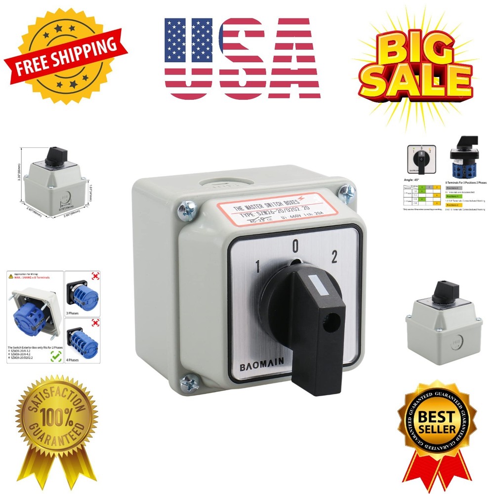 Universal Rotary Changeover Switch --S with Small Master Switch Exterior Box ...