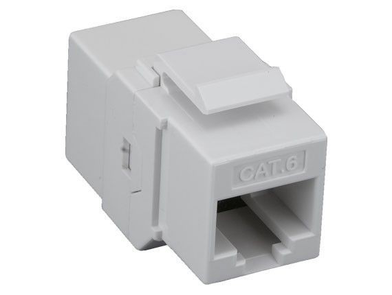 Cat6 RJ45 Inline Coupler Keystone Type - Black / White