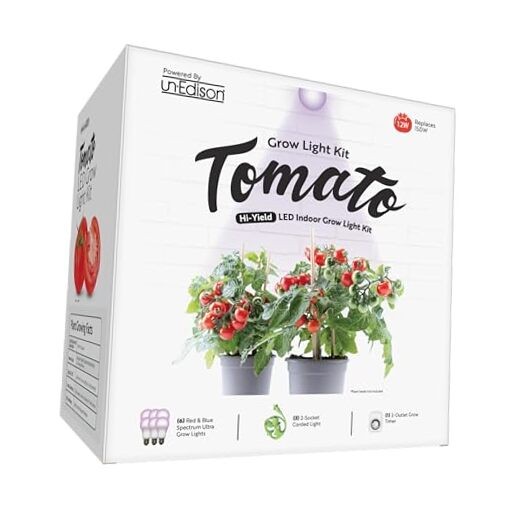Unedison Tomato DIY Indoor Grow Light Kit - 2 Red & Blue Spectrum Replace