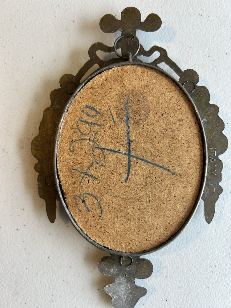 Italian Vintage Miniature Oval Mirror