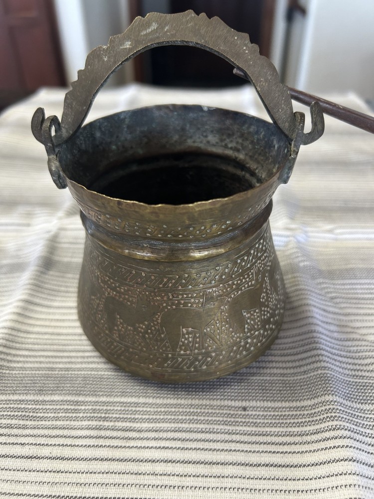 Antique Middle Eastern Islamic Brass Pot